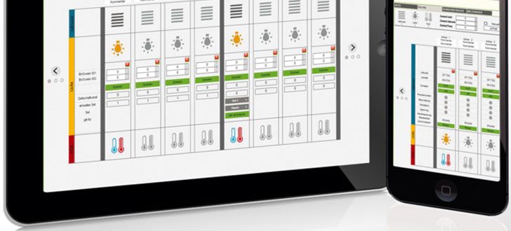 Телефон и планшет с программой управления Умным Домом
